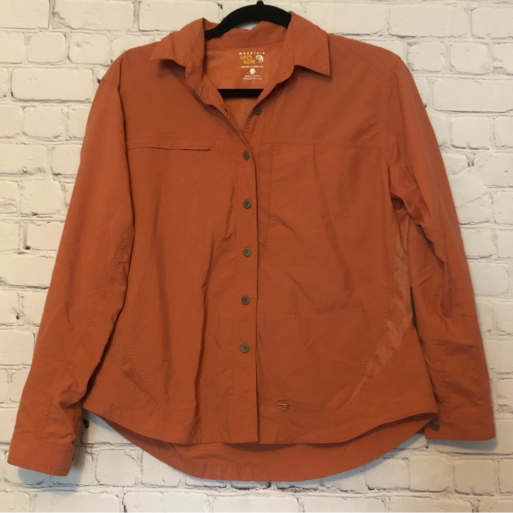 Mountain Hardware Long Sleeve Orange Size 8 Top